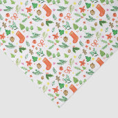 Papier Mousseline Peintures iconiques d'aquarelle de Noël (Détail)