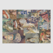 Peintures vintages de Renoir de filles du 18ème si