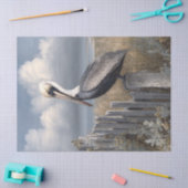 Papier Mousseline Pélican sur une page découpée de clôture (Artisanat)