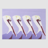 Papier Mousseline Pélicans - Découpage (Recto)