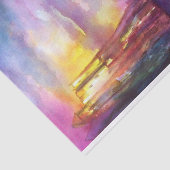 Papier Mousseline PENDRAGON Chevaliers médiévaux, Coucher de soleil (Détail)