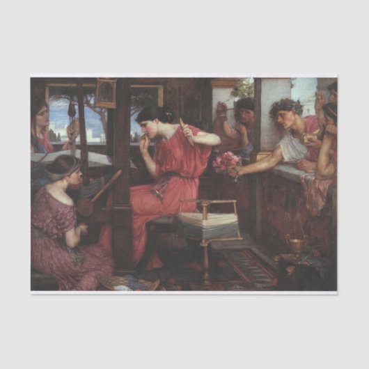 Papier Mousseline Penelope and the Suitors par J W Waterhouse - 1912 (Recto)