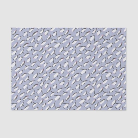 Papier Mousseline Penguins d'hiver sans faille motif + vos idées (Recto)