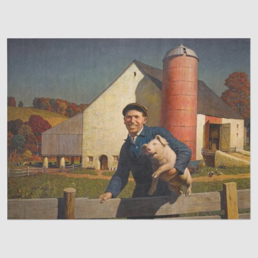 Papier Mousseline Pennsylvania Farmer par Newell Convers Wyeth (Recto)