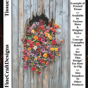 Papier Mousseline Pensées et Fleurs Sauvages Joyeuses et Audacieuses