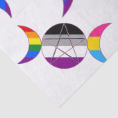 Papier Mousseline Pentacle de la déesse gay pride Triple Moon (Détail)