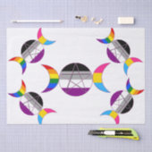 Papier Mousseline Pentacle de la déesse gay pride Triple Moon (Artisanat)