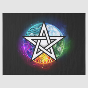 Papier Mousseline pentagramme du Wiccan