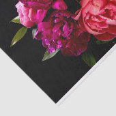 Papier Mousseline Peonées Dramatiques Roses Et Violettes (Détail)