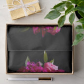 Papier Mousseline Peonées Dramatiques Roses Et Violettes (Cadeau)