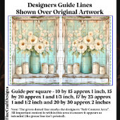 Papier Mousseline Peonies à la crème Chic Shabby, Aqua Jug DV5B Déco