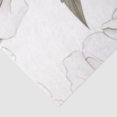 Papier Mousseline Peonies blanches | Simple | Rustique (Détail)