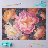 Papier Mousseline Peonies Series Design 14 (Artisanat)