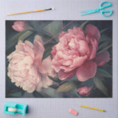 Papier Mousseline Peonies Series Design 6 (Artisanat)
