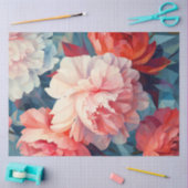 Papier Mousseline Peonies Series Design 9 (Artisanat)