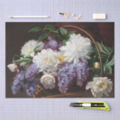 Papier Mousseline Peony Lilac Panier à fleurs Découpage Jardin class (Artisanat)