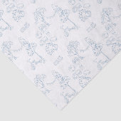 Papier Mousseline Pépinière Vintage Blue Toile de Jouy (Détail)