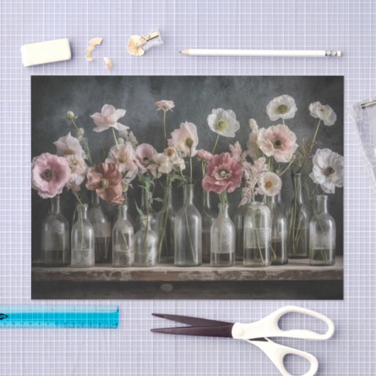 Papier Mousseline Pépites bleues (Artisanat)