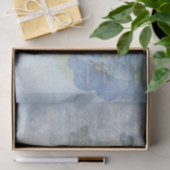 Papier Mousseline Pépites d'aquarelle bleu Floral (Cadeau)