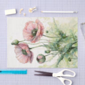 Papier Mousseline Pépites Roses, Aquarelle Florale Délicate (Artisanat)