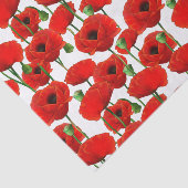 Papier Mousseline Pépites rouges modèle floral (Détail)