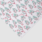 Papier Mousseline Pepperment Candy Chats et arbres de Noël (Détail)
