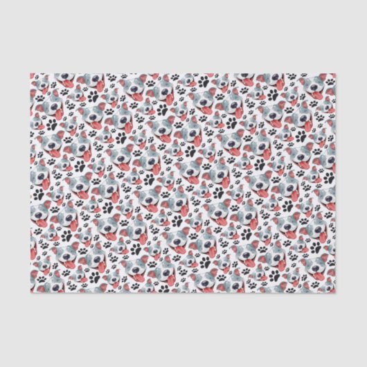 Papier Mousseline Peppy Pit Bull American Pitbull Pet Puppy Chien (Recto)