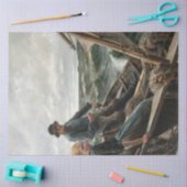 Papier Mousseline Père et fille en mer (par Albert Edelfeel) (Artisanat)