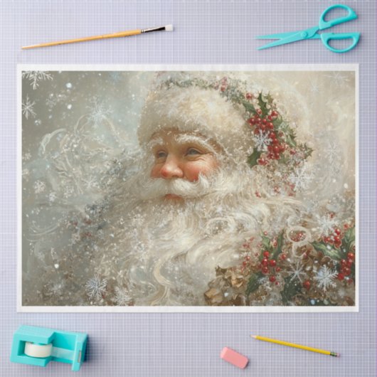 Papier Mousseline Père Noël (Artisanat)