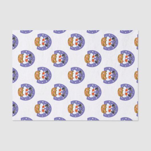 Papier Mousseline Père Noël À Chimney, Neige, Noël, Nouvel An (Recto)