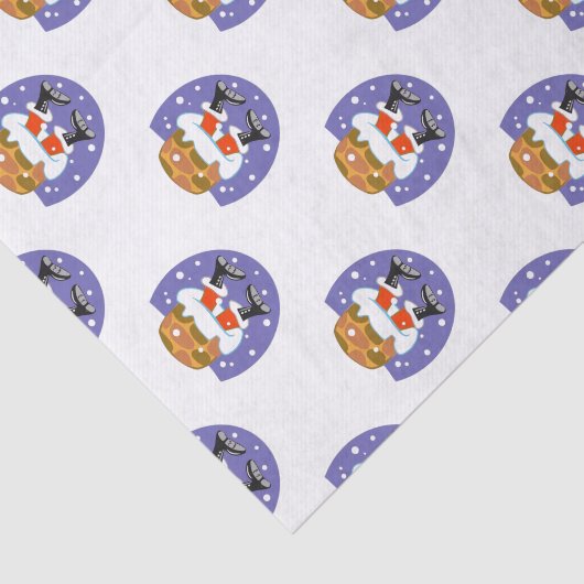 Papier Mousseline Père Noël À Chimney, Neige, Noël, Nouvel An (Détail)