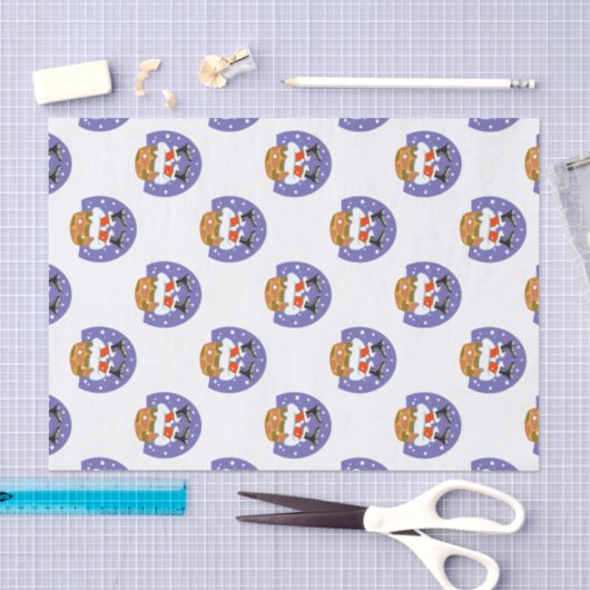 Papier Mousseline Père Noël À Chimney, Neige, Noël, Nouvel An (Artisanat)