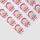 Papier Mousseline Père Noël aime les cookies Papier Tissu (Détail)