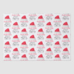 Papier Mousseline Père Noël Baby Christmas Winter Red Baby shower<br><div class="desc">Personnalisé Père Noël Baby,  motif baby shower,  rouge,  Noël,  Noël,  Noël,  papier de tissu d'hiver.</div>