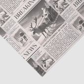 Papier Mousseline Père Noël Bear Breaking News Journal Christmas Dee (Détail)