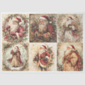 Papier Mousseline Père Noël Carrés de Noël (Recto)