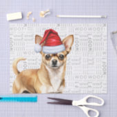 Papier Mousseline Père Noël Chihuahua Festif Chien Noël (Artisanat)