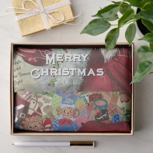 Papier Mousseline Père Noël Classique - Vérifier Deux Fois L'Oeuvre (Cadeau)