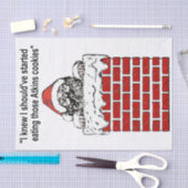 Papier Mousseline Père Noël Coincée Dans Un Papier Tissu Chimney (Artisanat)