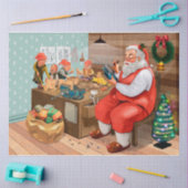 Papier Mousseline Père Noël dans son atelier (Artisanat)
