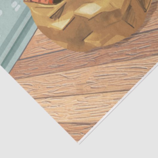 Papier Mousseline Père Noël dans son atelier (Détail)