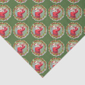 Papier Mousseline Père Noël dans un papier de tissus de couronne (Détail)