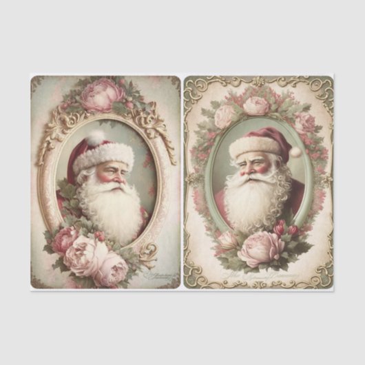 Papier Mousseline Père Noël de Noël victorienne (Recto)