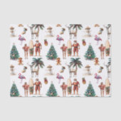 Papier Mousseline Père Noël de plage de Noël tropical (Recto)