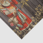 Papier Mousseline Père Noël Découpage en bois de Noël (Détail)