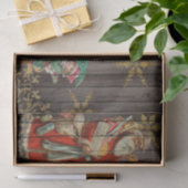 Papier Mousseline Père Noël Découpage en bois de Noël (Cadeau)