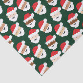 Papier Mousseline Père Noël Diverse Rouge Vert Peau Tone Noël (Détail)