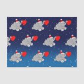 Papier Mousseline Père Noël Elephant Motif (Recto)