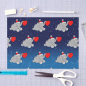 Papier Mousseline Père Noël Elephant Motif (Artisanat)