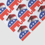 Papier Mousseline Père Noël Eléphant Républicain (Détail)